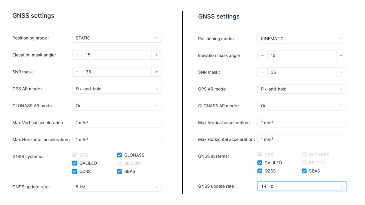 RS+ M+ base gnss settings